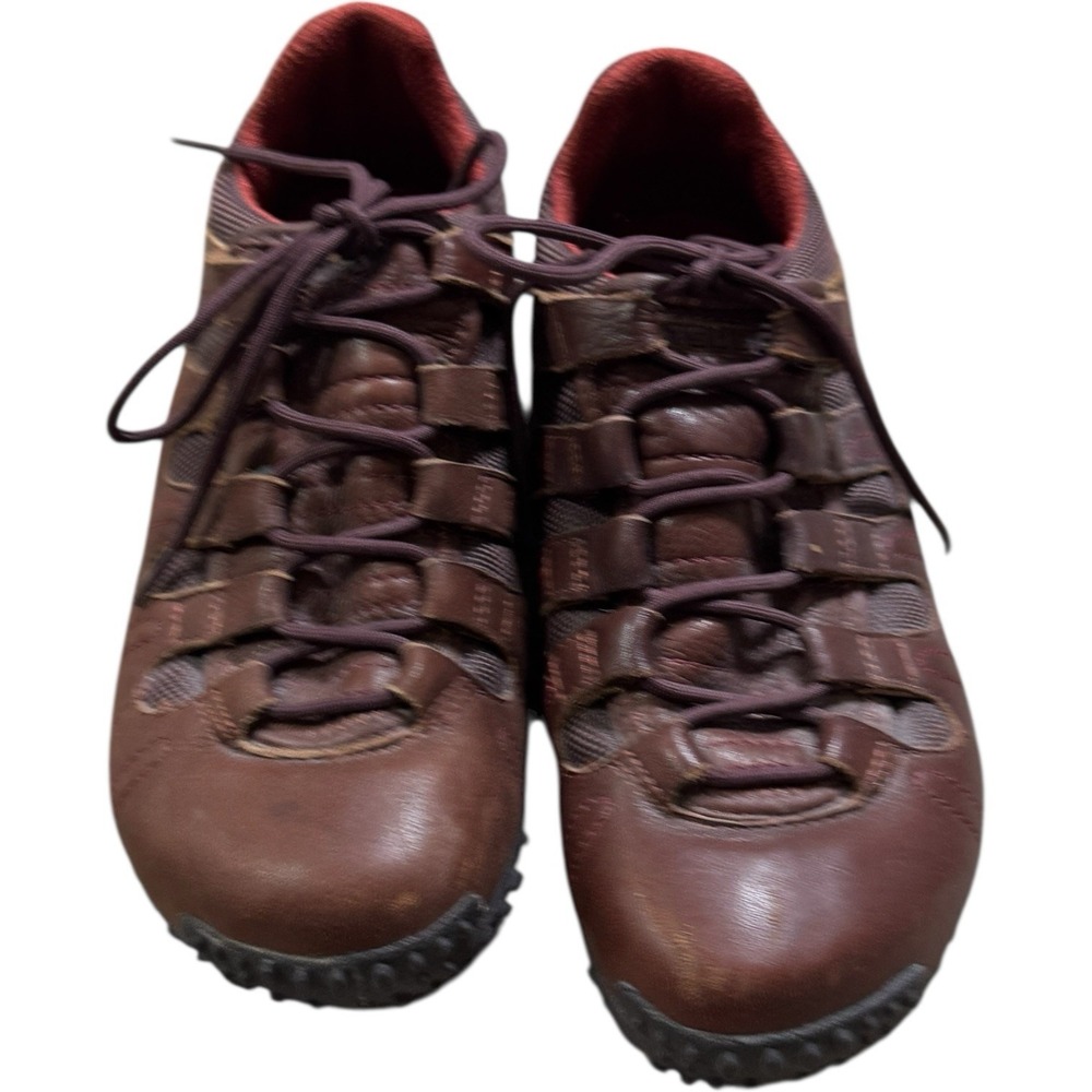 Tsubo Women's Merid Sneaker Leather Brandy Textile Lace Up Athletic Size 8 Shoes